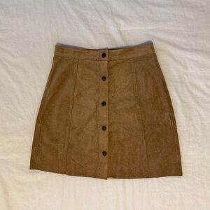 Aritzia Wilfred Light Brown Mini Skirt